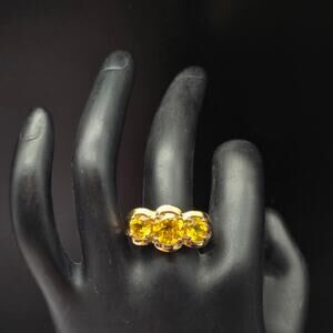 Ross Simons Yellow Sapphire Sterling Silver Ring Size 10 925